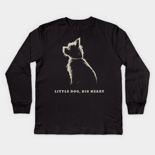 Little Dog, Big Heart: A Bundle of Love Kids Long Sleeve T-Shirt